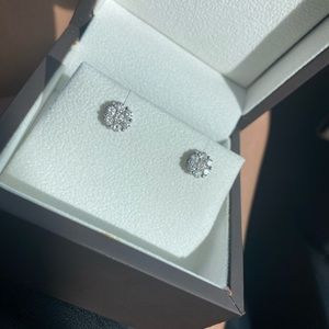 1.5 carat diamond earrings. 1 year old. Worn 2x. Screw backs. 14k white gold.